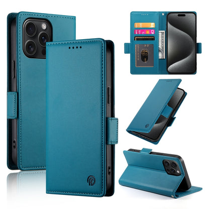 iPhone 15 Pro Max Magnetic Leather Wallet Case with Card Slots, Stand Function & Full Protection