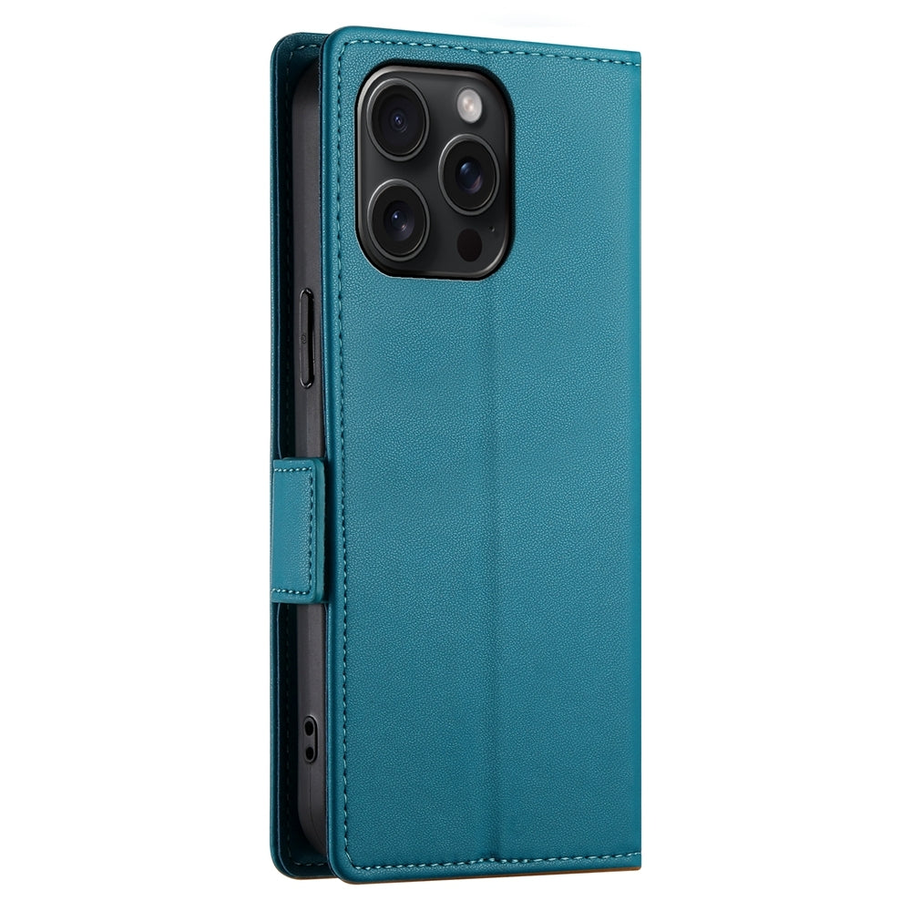 iPhone 15 Pro Max Magnetic Leather Wallet Case with Card Slots, Stand Function & Full Protection