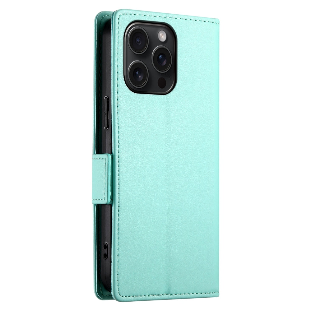 iPhone 15 Pro Max Magnetic Leather Wallet Case with Card Slots, Stand Function & Full Protection