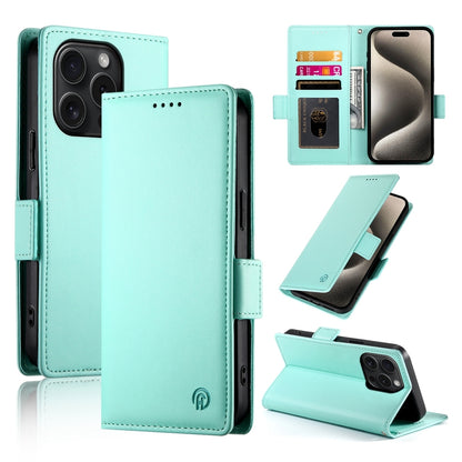 iPhone 15 Pro Magnetic Leather Wallet Case with Card Slots, Stand Function & Full Protection