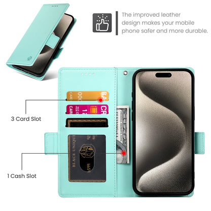 iPhone 15 Pro Magnetic Leather Wallet Case with Card Slots, Stand Function & Full Protection