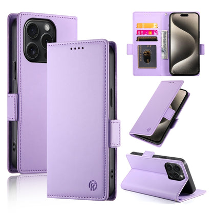 iPhone 15 Pro Magnetic Leather Wallet Case with Card Slots, Stand Function & Full Protection