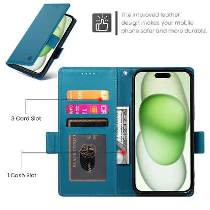 iPhone 15 Plus Magnetic Leather Wallet Case with Card Slots, Stand Function & Full Protection
