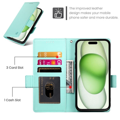 iPhone 15 Plus Magnetic Leather Wallet Case with Card Slots, Stand Function & Full Protection