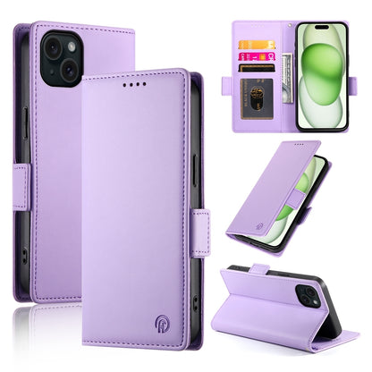 iPhone 15 Plus Magnetic Leather Wallet Case with Card Slots, Stand Function & Full Protection