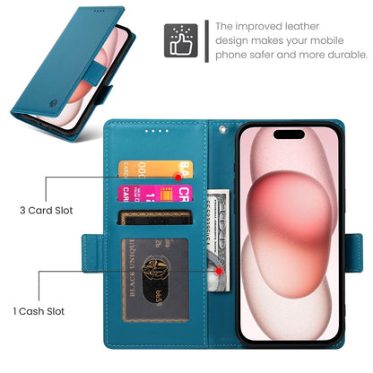 iPhone 15 Magnetic Leather Wallet Case with Card Slots, Stand Function & Full Protection