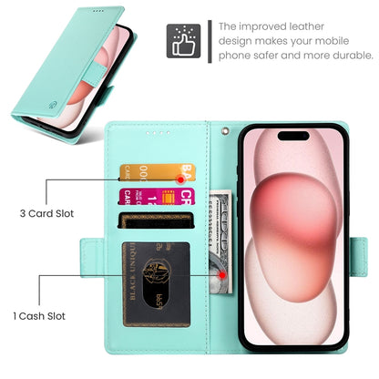 iPhone 15 Magnetic Leather Wallet Case with Card Slots, Stand Function & Full Protection