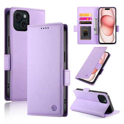 iPhone 15 Magnetic Leather Wallet Case with Card Slots, Stand Function & Full Protection