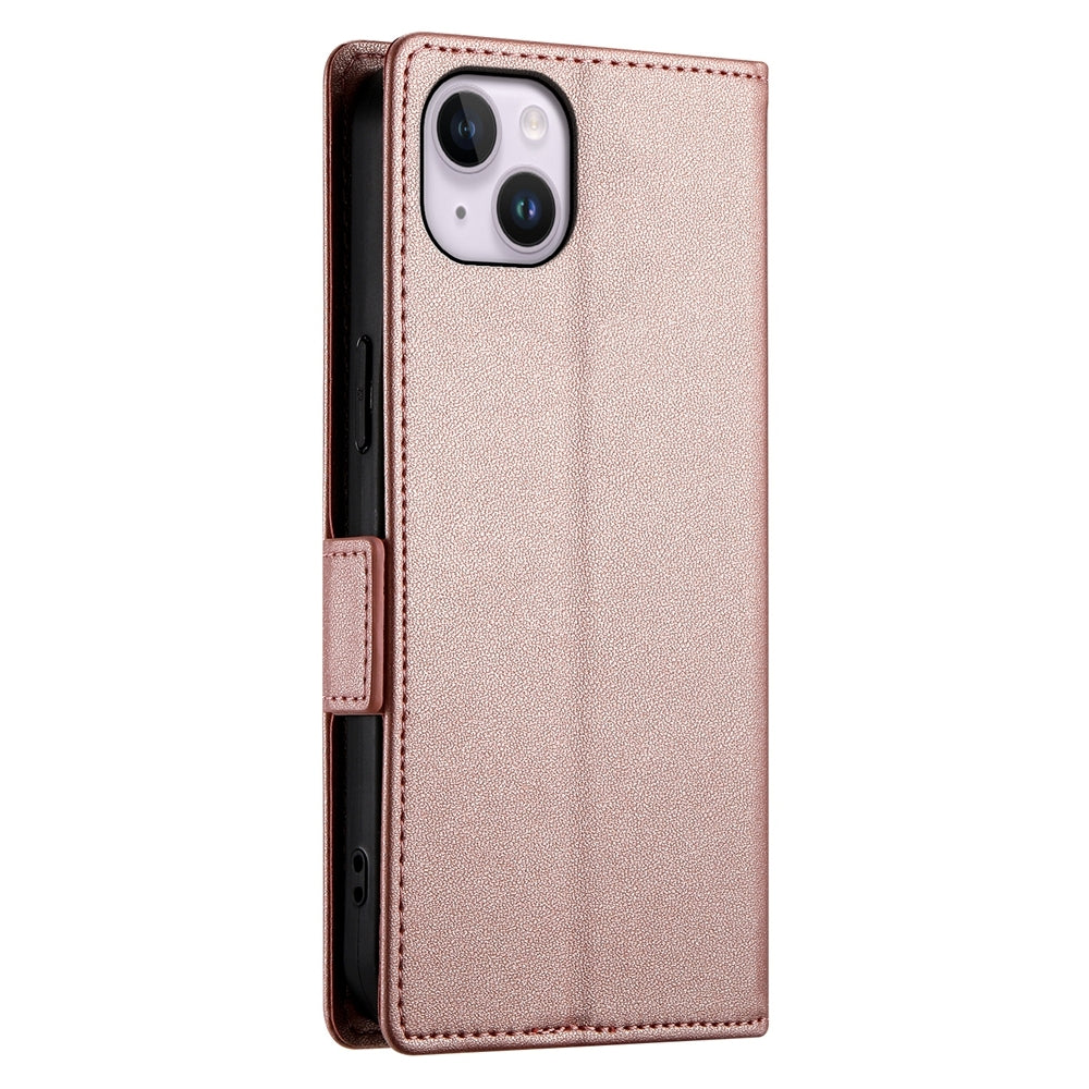 iPhone 14 Plus Magnetic Leather Wallet Case with Card Slots, Stand Function & Full Protection