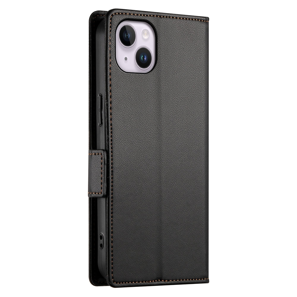iPhone 14 Plus Magnetic Leather Wallet Case with Card Slots, Stand Function & Full Protection