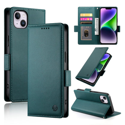 iPhone 14 Plus Magnetic Leather Wallet Case with Card Slots, Stand Function & Full Protection