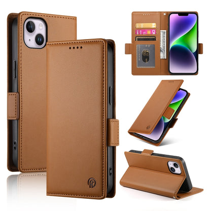 iPhone 14 Plus Magnetic Leather Wallet Case with Card Slots, Stand Function & Full Protection