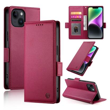 iPhone 14 Magnetic Leather Wallet Case with Card Slots, Stand Function & Full Protection