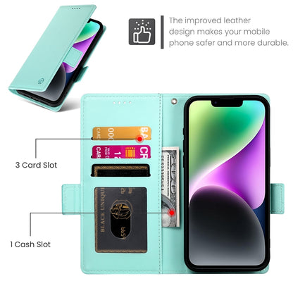 iPhone 14 Magnetic Leather Wallet Case with Card Slots, Stand Function & Full Protection