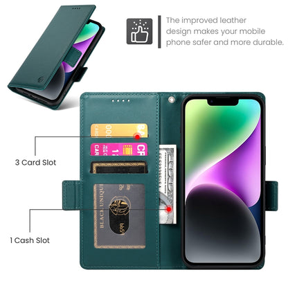 iPhone 14 Magnetic Leather Wallet Case with Card Slots, Stand Function & Full Protection