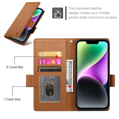 iPhone 14 Magnetic Leather Wallet Case with Card Slots, Stand Function & Full Protection