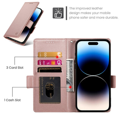 iPhone 14 Pro Magnetic Leather Wallet Case with Card Slots, Stand Function & Full Protection
