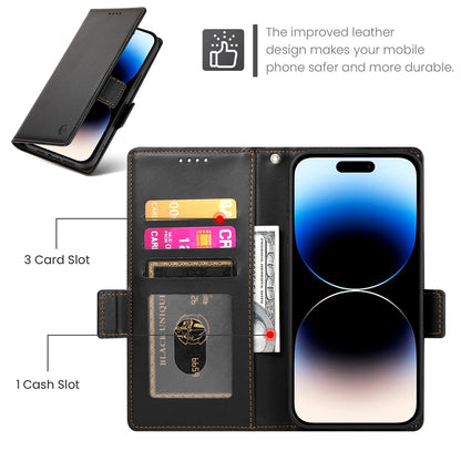 iPhone 14 Pro Magnetic Leather Wallet Case with Card Slots, Stand Function & Full Protection