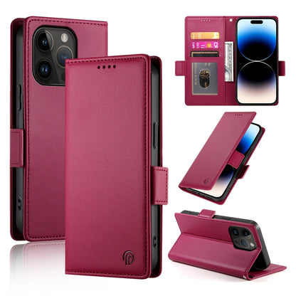 iPhone 14 Pro Magnetic Leather Wallet Case with Card Slots, Stand Function & Full Protection