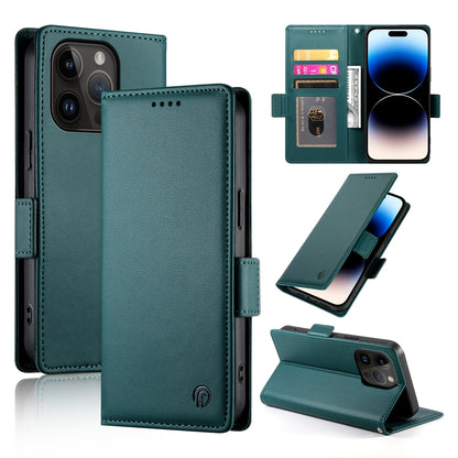 iPhone 14 Pro Magnetic Leather Wallet Case with Card Slots, Stand Function & Full Protection
