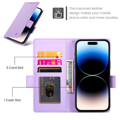 iPhone 14 Pro Magnetic Leather Wallet Case with Card Slots, Stand Function & Full Protection