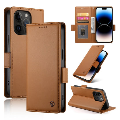 iPhone 14 Pro Magnetic Leather Wallet Case with Card Slots, Stand Function & Full Protection