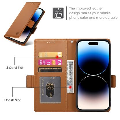iPhone 14 Pro Magnetic Leather Wallet Case with Card Slots, Stand Function & Full Protection