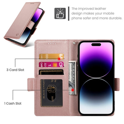 iPhone 14 Pro Max Magnetic Leather Wallet Case with Card Slots, Stand Function & Full Protection
