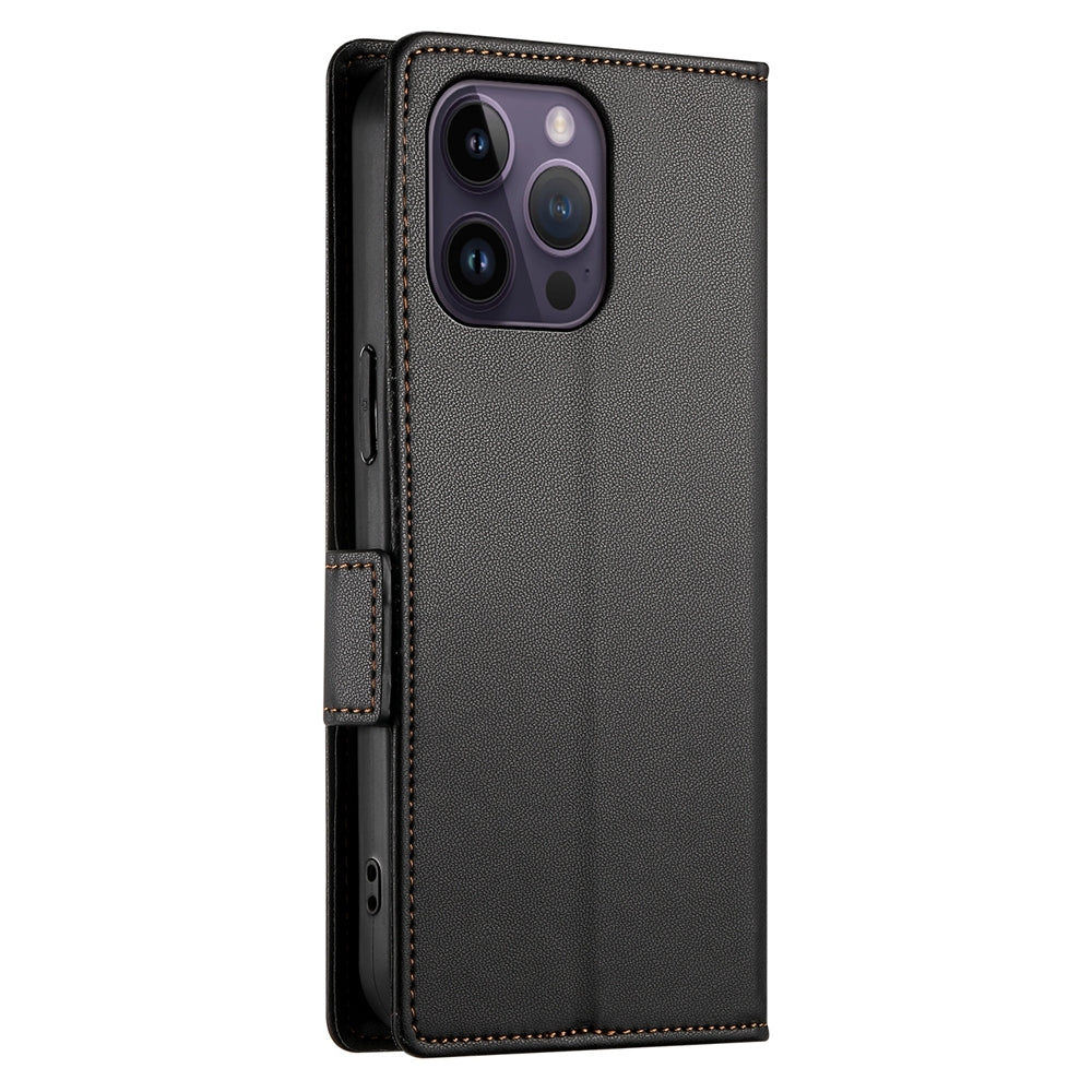 iPhone 14 Pro Max Magnetic Leather Wallet Case with Card Slots, Stand Function & Full Protection