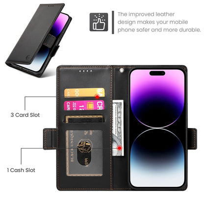 iPhone 14 Pro Max Magnetic Leather Wallet Case with Card Slots, Stand Function & Full Protection