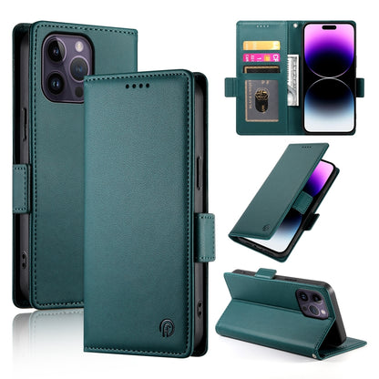iPhone 14 Pro Max Magnetic Leather Wallet Case with Card Slots, Stand Function & Full Protection
