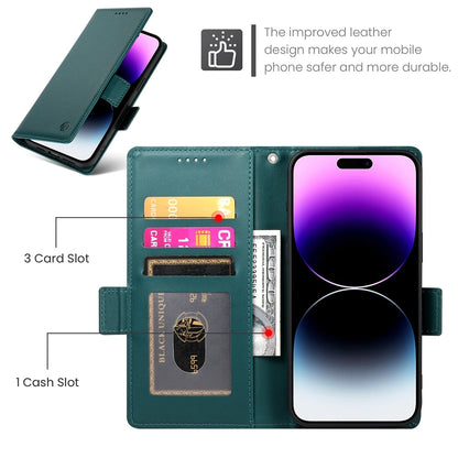 iPhone 14 Pro Max Magnetic Leather Wallet Case with Card Slots, Stand Function & Full Protection