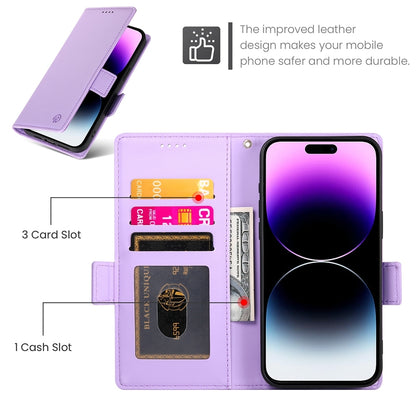 iPhone 14 Pro Max Magnetic Leather Wallet Case with Card Slots, Stand Function & Full Protection