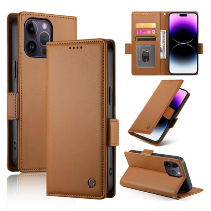 iPhone 14 Pro Max Magnetic Leather Wallet Case with Card Slots, Stand Function & Full Protection