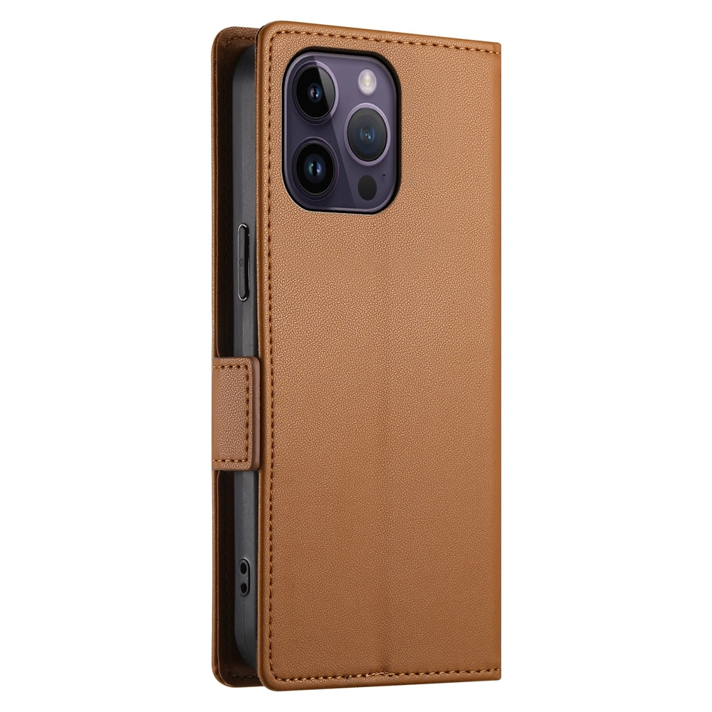 iPhone 14 Pro Max Magnetic Leather Wallet Case with Card Slots, Stand Function & Full Protection