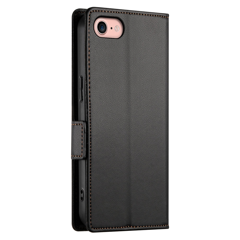 iPhone SE 2022 Magnetic Leather Wallet Case with Card Slots, Stand Function & Full Protection