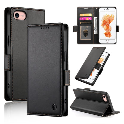 iPhone 8 Magnetic Leather Wallet Case with Card Slots, Stand Function & Full Protection