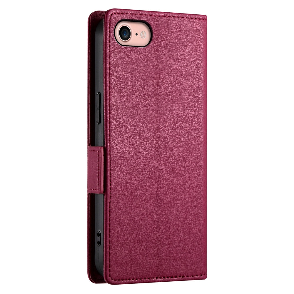 iPhone SE 2022 Magnetic Leather Wallet Case with Card Slots, Stand Function & Full Protection