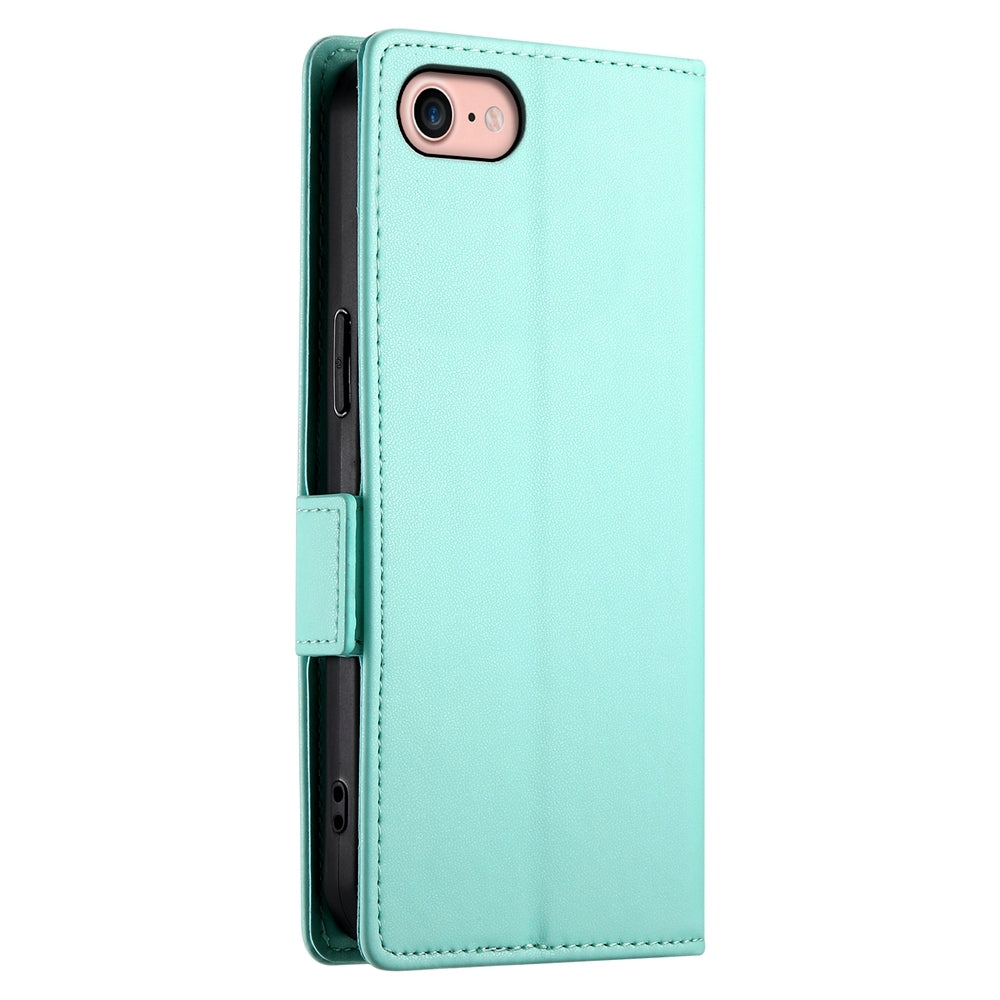 iPhone SE 2022 Magnetic Leather Wallet Case with Card Slots, Stand Function & Full Protection