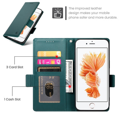 iPhone 8 Magnetic Leather Wallet Case with Card Slots, Stand Function & Full Protection