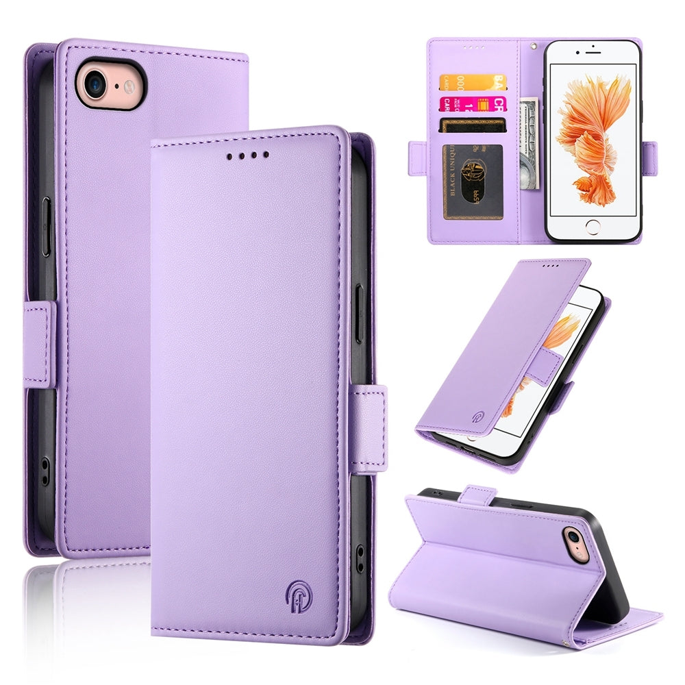 iPhone 8 Magnetic Leather Wallet Case with Card Slots, Stand Function & Full Protection