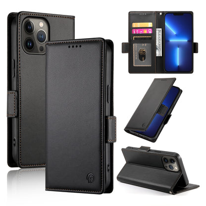 iPhone 13 Pro Max Magnetic Leather Wallet Case with Card Slots, Stand Function & Full Protection