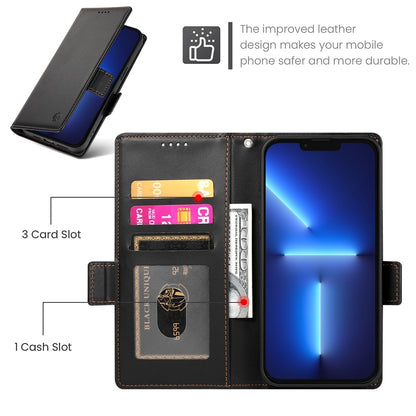 iPhone 13 Pro Max Magnetic Leather Wallet Case with Card Slots, Stand Function & Full Protection