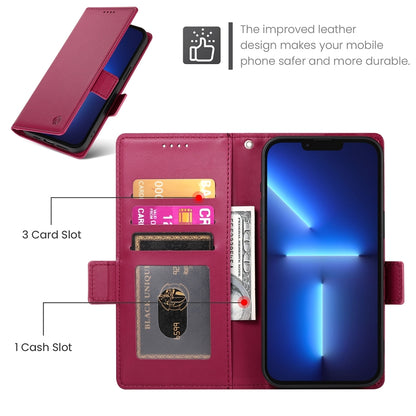 iPhone 13 Pro Max Magnetic Leather Wallet Case with Card Slots, Stand Function & Full Protection