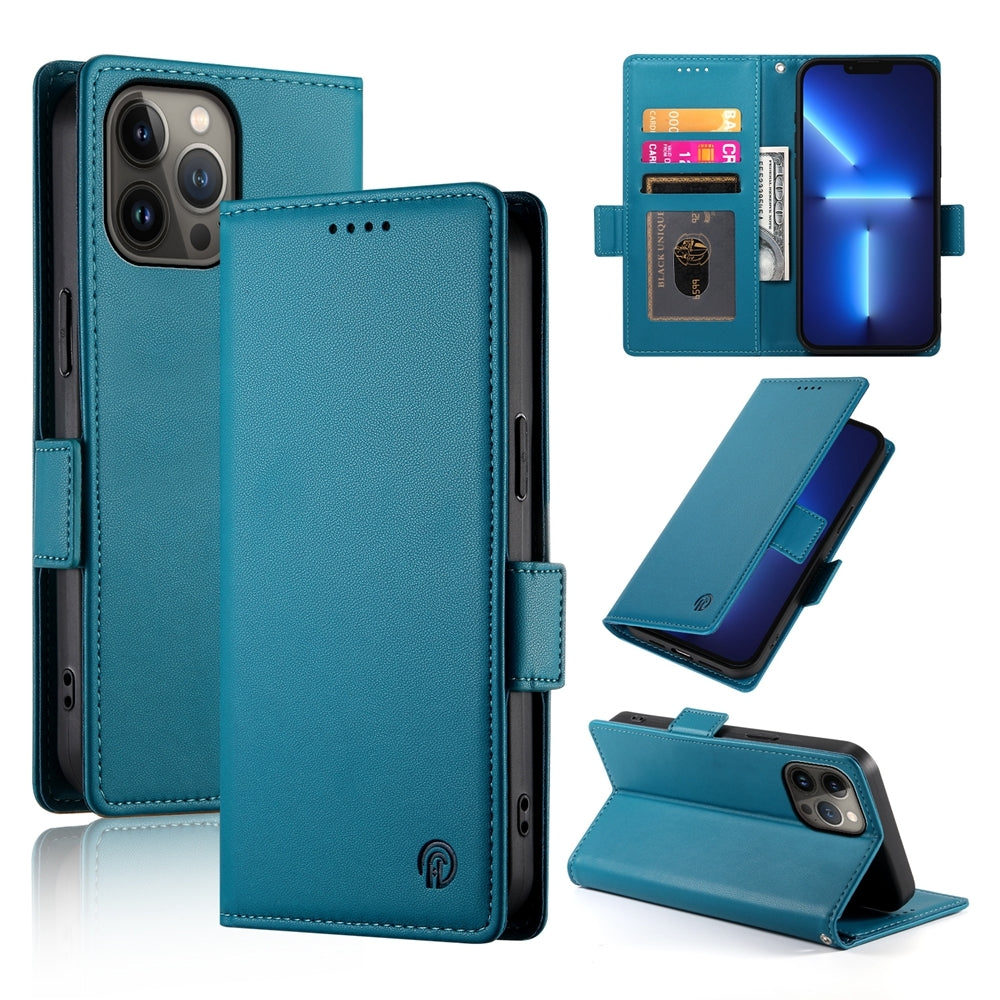 iPhone 13 Pro Max Magnetic Leather Wallet Case with Card Slots, Stand Function & Full Protection