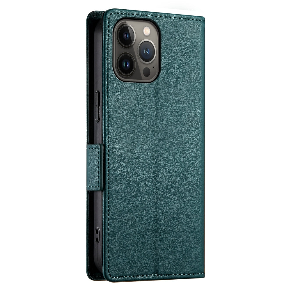 iPhone 13 Pro Max Magnetic Leather Wallet Case with Card Slots, Stand Function & Full Protection