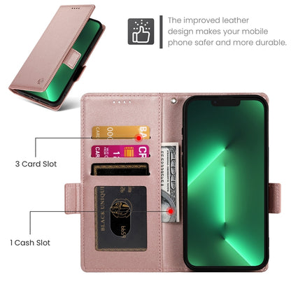 iPhone 13 Pro Magnetic Leather Wallet Case with Card Slots, Stand Function & Full Protection