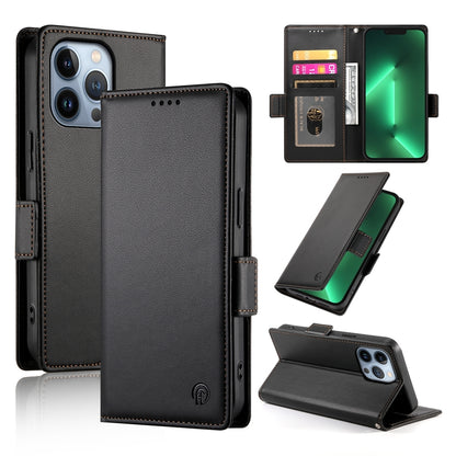iPhone 13 Pro Magnetic Leather Wallet Case with Card Slots, Stand Function & Full Protection