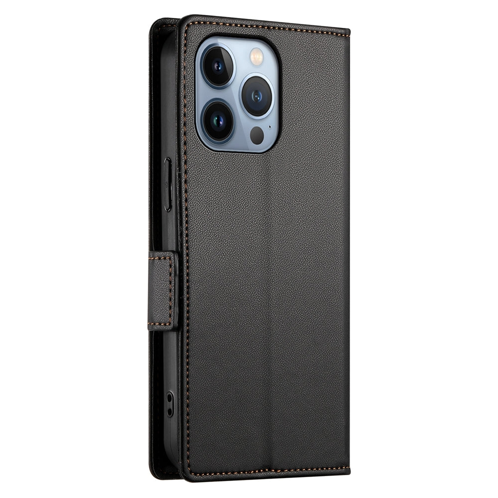 iPhone 13 Pro Magnetic Leather Wallet Case with Card Slots, Stand Function & Full Protection