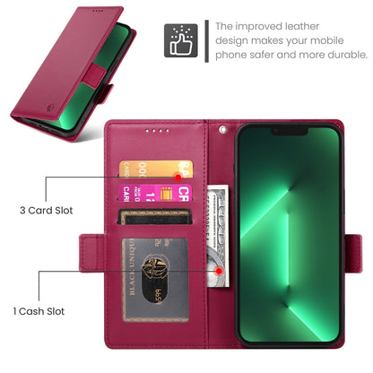 iPhone 13 Pro Magnetic Leather Wallet Case with Card Slots, Stand Function & Full Protection